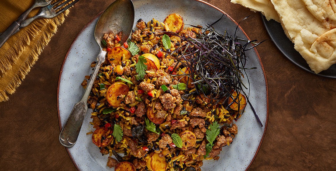 Cast Iron Aussie Lamb Dirty Rice