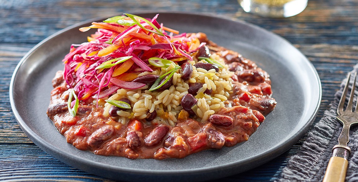 Authentic Haitian Rice & Beans with Red Bean Sauce