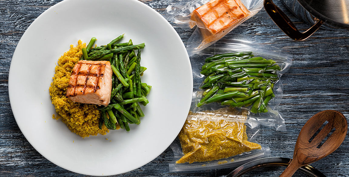 Grilled Salmon with Turmeric Quinoa Pilaf