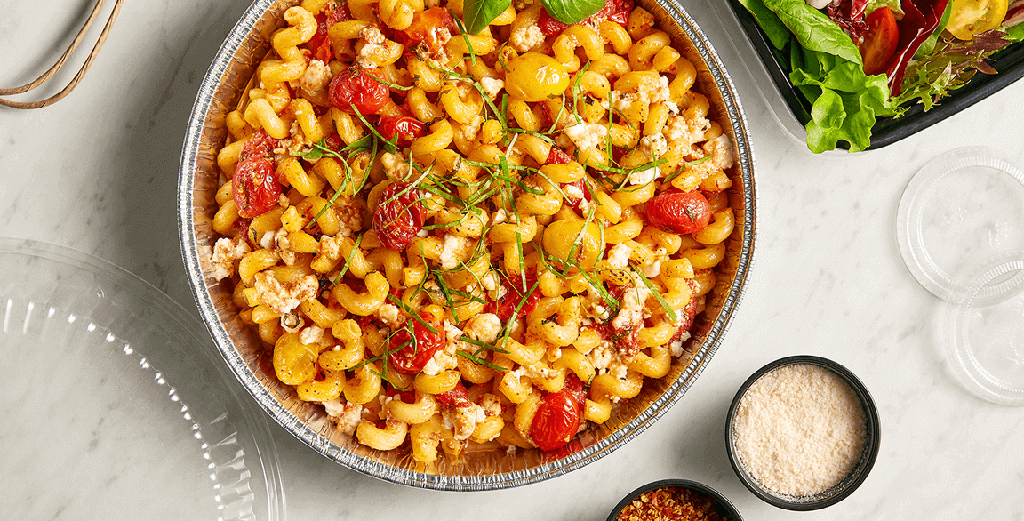 Feta, Tomato and Herb Pasta Bake