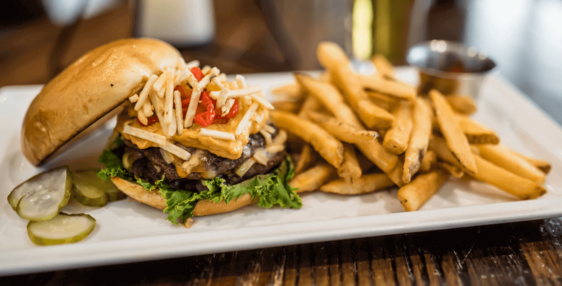 Balancing Act: Horseradish-Cheddar Burger