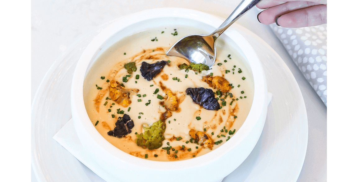 Colorful Classic: Roasted Cauliflower Soup