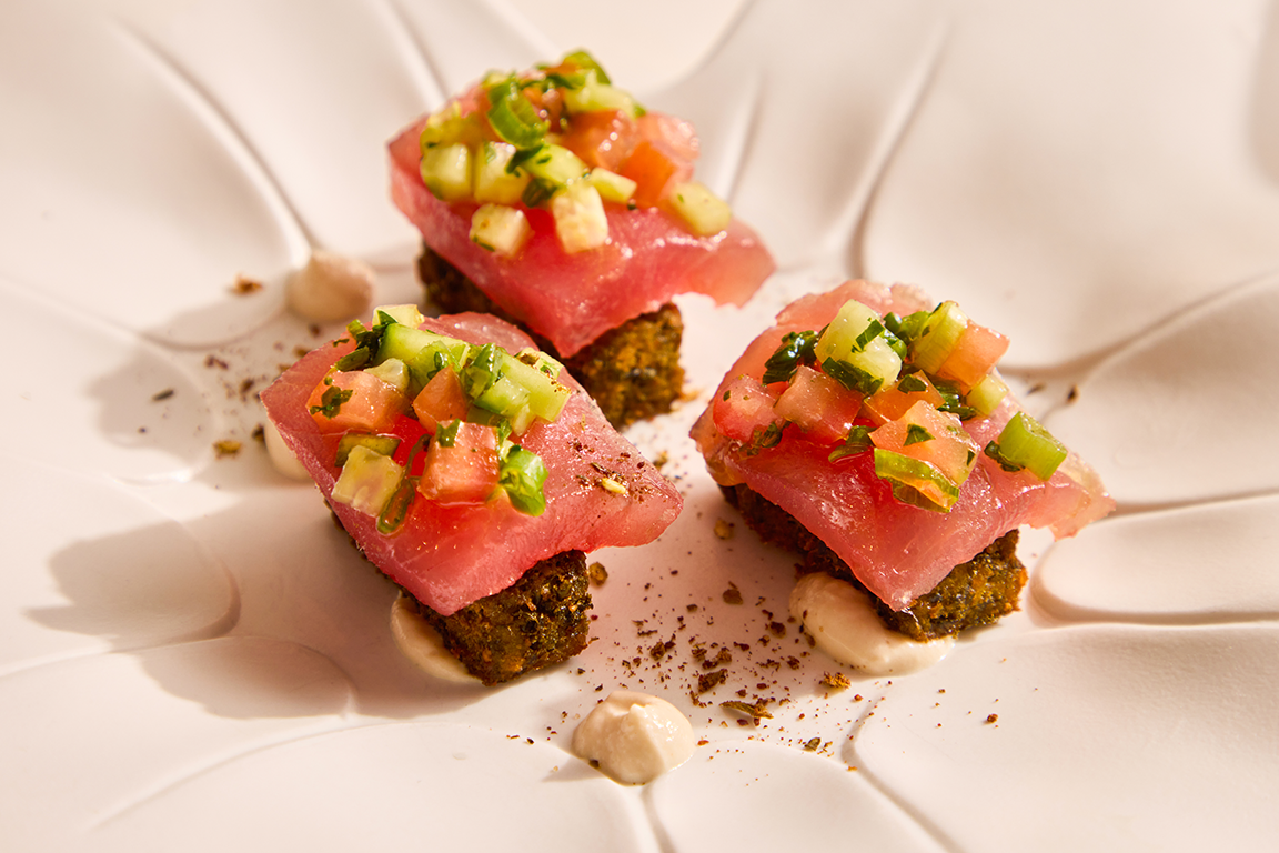 Mediterranean Melting Pot: Ahi Tuna Crudo