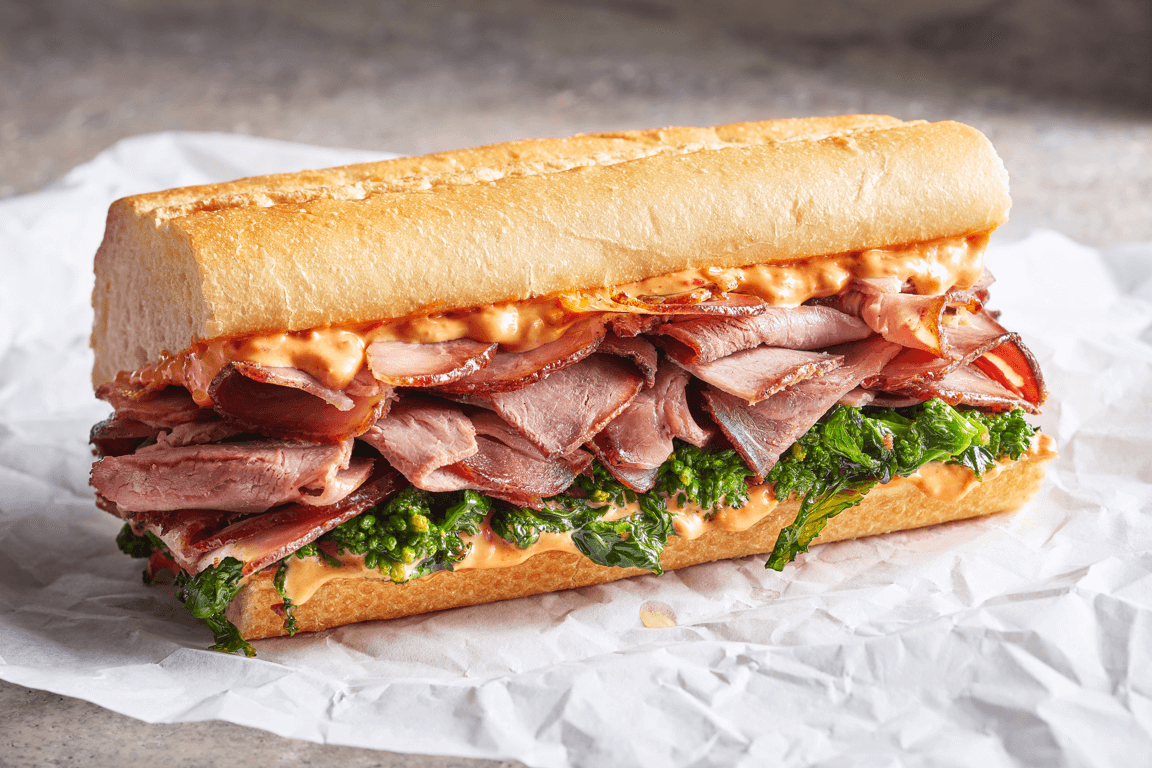 Philly Roast Pork Sandwich with Lee Kum Kee® Sauce for Orange Chicken