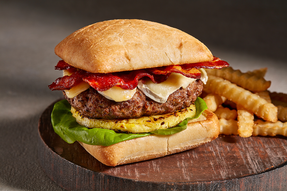 Grilled Aussie Pineapple-Brie Burger