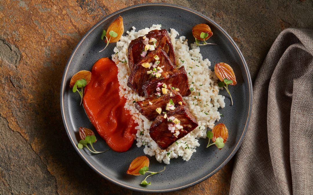 Soy-Glazed Short Ribs with Rice Middlins and Root Vegetables Recipe courtesy of Matt Voskuil | Sponsor: Kikkoman