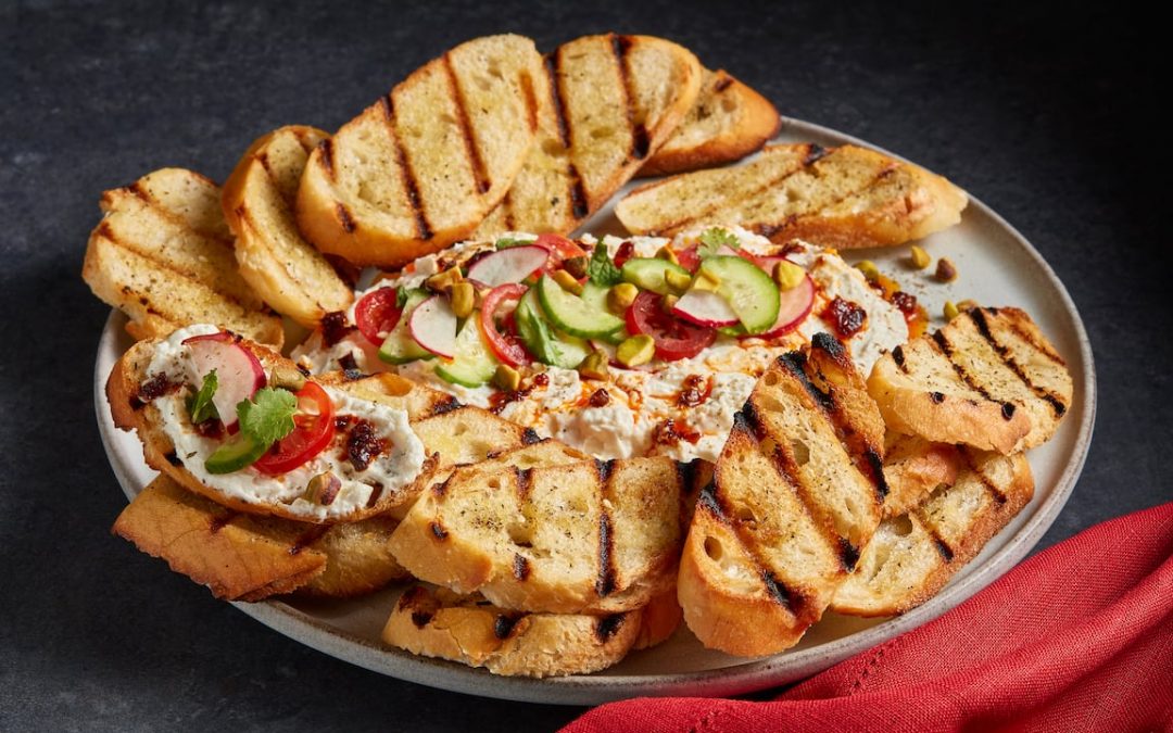 Whipped Feta Spread with Za’atar Crostini Recipe courtesy of Matt McMillin | Sponsor: La Brea Bakery