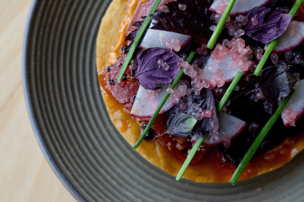 Salsa macha and chorizo aïoli balance the Tuna Tostada’s inherent lightness with rich, smoky notes and a kick of heat.