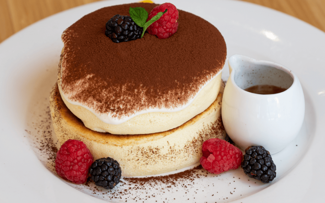 Light-as-a-Cloud Tiramisu Pancakes Fluffy Fluffy Dessert Café | Based in Toronto, Canada