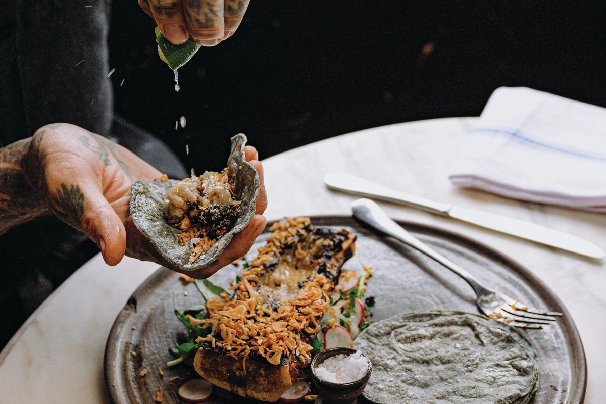 Marrow Bone With a Mole Slather