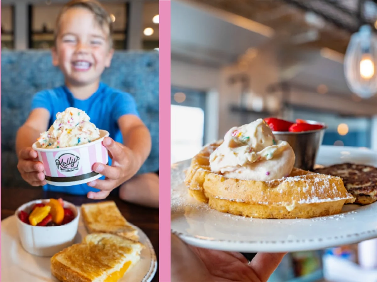 The most popular summer specials bring a sense of playfulness as with First Watch’s “ice cream for breakfast” collaboration with Kelly’s Homemade Ice Cream.