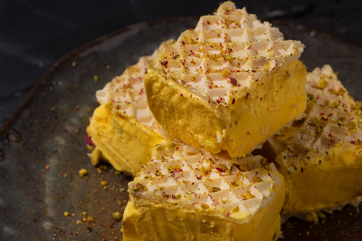 Persian Flavors Shine in an Elevated Ice Cream Sandwich