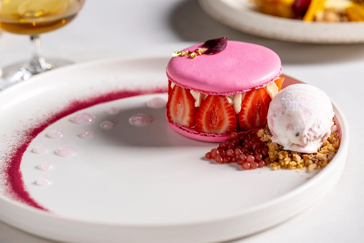 Pretty in Pink Lychee Macaron